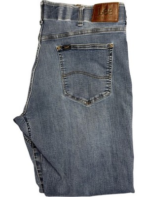 Lee Extreme Motion Jeans Herren 36 Blau Denim Freizeit Mid Rise Tapered - 1318