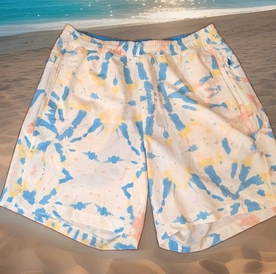 NWOT Birdogs Boom Trunks Lined Shorts Multicolor Zip Pockets Drawstring New Golf
