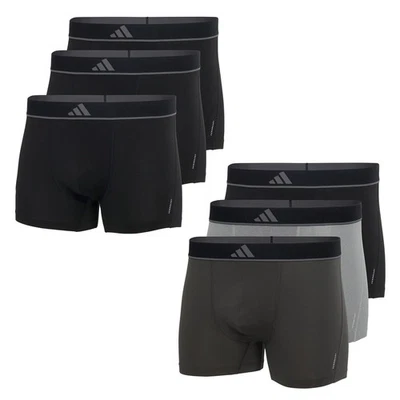 adidas Herren Boxershorts, 3er Pack - Trunks, Active Micro Flex Eco, Logo, ei... - Bild 1 von 3