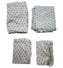 Melange Home Pink Floral All Over Print 100 Cotton Double Sheet Set Bedding