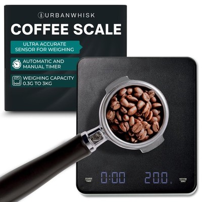 Rechargeable Coffee Scale with Timer, 3kg/0.1g Precision Scale for Coffee & E...