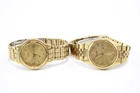 Vintage Seiko Gold Tone Watches Quartz Working x 2