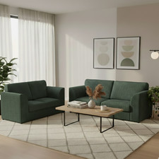 3+2 SEATER SOFA IN JUMBO CORD FABRIC-VARIOUS COLOURS