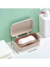 Soap Box with Removable Drainer and Lid Soap Case Container Holder Tray UK