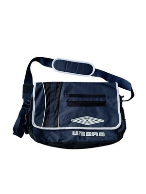 Vintage Umbro Umhängetasche blau gesticktes Logo Schultergurt