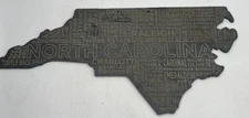 North Carolina State Shape Slate Wall Hanging Cities Popular