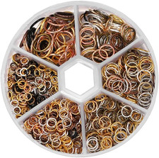970 Pcs Metal Jump Rings - Assorted Size Connector Rings for Crafts, Jewelry  K