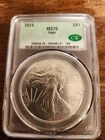 2024 Silver Eagle Type 2 CAC MS 70