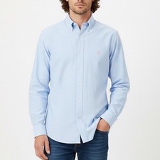 Ralph Lauren Classic Fit Light Blue Button Down Shirt Men's XL 17 1/2 Neck