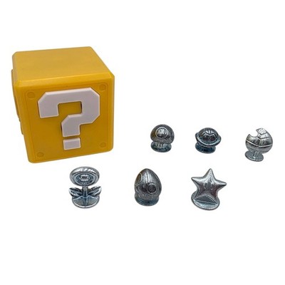 Genuine MONOPOLY Super Mario Celebration Question Block w Sound + Metal Figures!