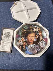 1997 Hamilton Star Wars Han Solo Heroes & Villains Plate Collection w/ COA 8"