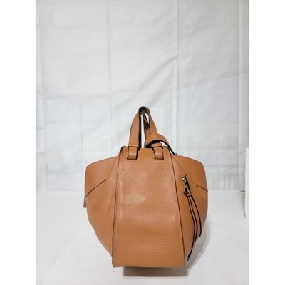 Authentic LOEWE Leather Hammock Small 2WAY Handbag Brown