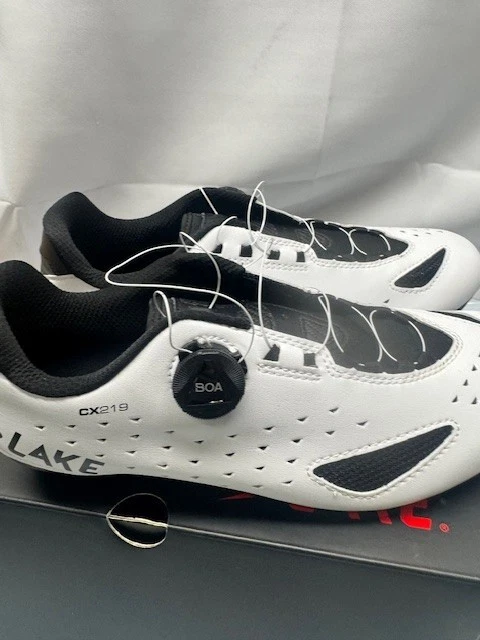 Zapato de fibra de carbono Lake CX219-X - blanco negro - talla 11,5 * nuevo - sin etiquetas Foto 4 de 4
