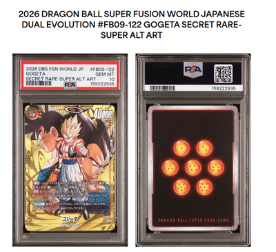 Gogeta Super Alternate Art SCR FB09-122 PSA 10 Dragon Ball Fusion