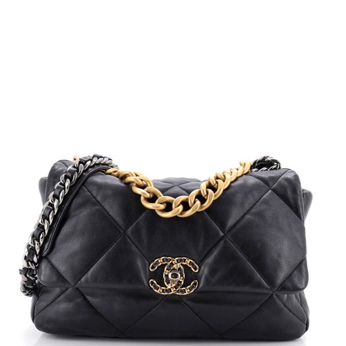 Chanel 19 Flap Bag Quilted Leather Large