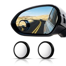 WildAuto Round Blind Spot Mirror, HD Glass 360  Adjustable Side Mirror Blin