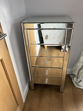 Stunning Mirrored M&S glass chest of drawers. Great condition . Cost £479