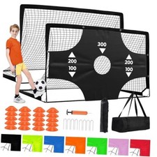 Portable Pop Up Soccer Goal - 6x4ft Backyard Training Equipment with Black