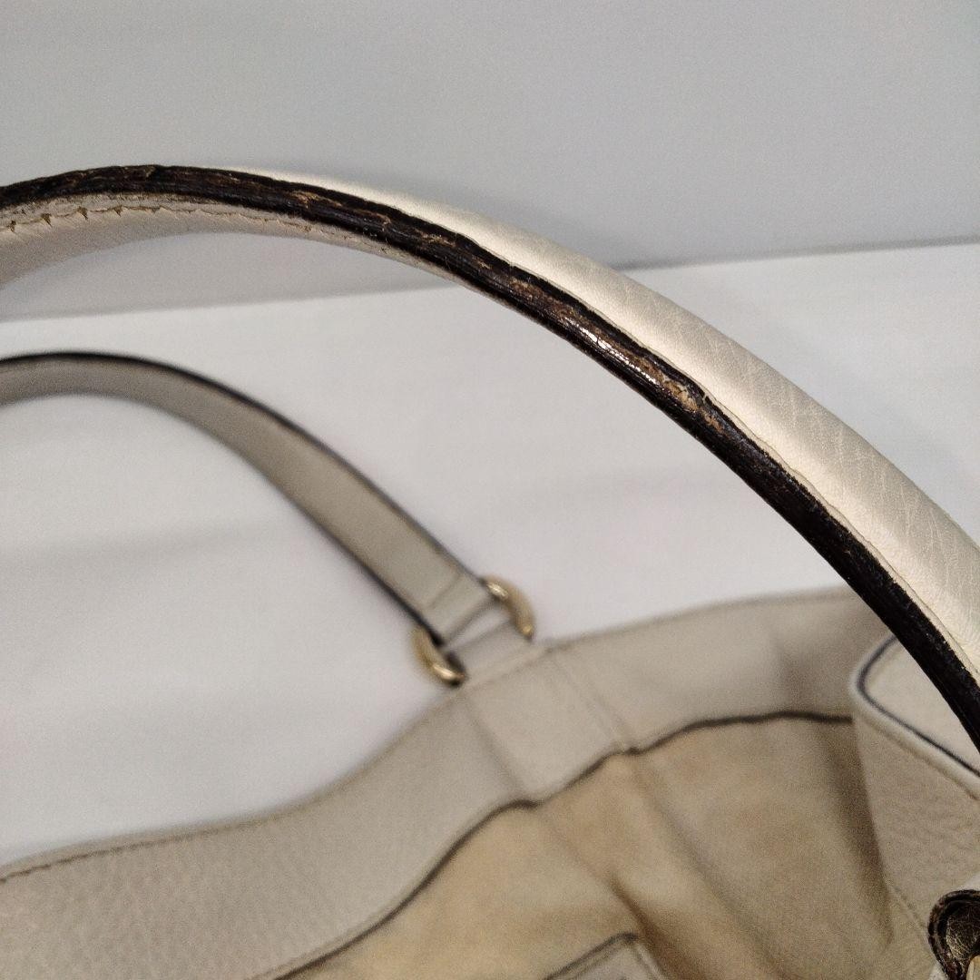 GUCCI Soho Tote Bag Leather Beige Fringe Charm Authentic B Grade thumbnail 18