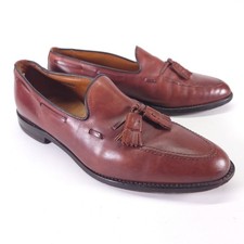 Allen Edmonds Grayson Loafers 10.5 D Tassel Leather Dress Brown Made in USA