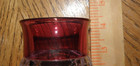 SET OF 4  VINTAGE KINGS CROWN THUMBPRINT RUBY RED GOBLETS 4oz.  SET #3 — photo 2