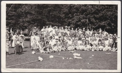 ''247 Architects Engineers Friends at Picnic'' Vintage c.1930 Snapshot Found Photo