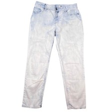 Chico's Blue Acid Wash Platinum Ankle Jeans Slim Stretch Womens Size 0.5 S/M