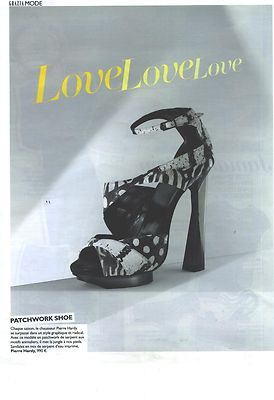REKLAME WERBUNG 2012 PIERRE HARDY Schuhe PATCHWORK SHOE