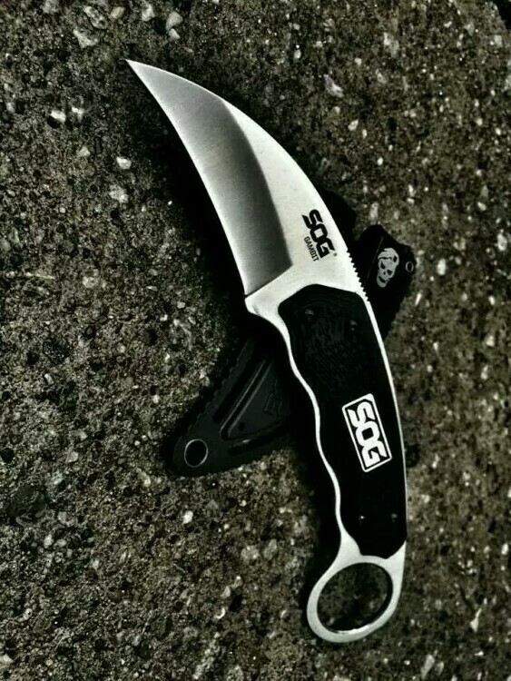 SOG Gambit Sheepsfoot Satin Folding Knife GB1001-CP | eBay