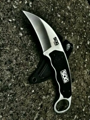 SOG Gambit Sheepsfoot Satin Folding Knife GB1001-CP | eBay
