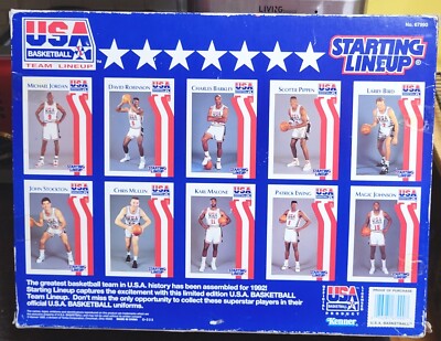 1992 TEAM USA BASKETBALL DREAM TEAM STARTING LINEUP SET IN BOX