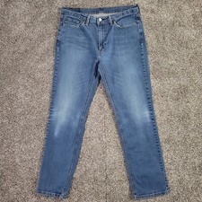 Levis 541 Jeans Mens 35x34 (35x31) Blue Athletic Fit Tapered Leg Whisker Stretch