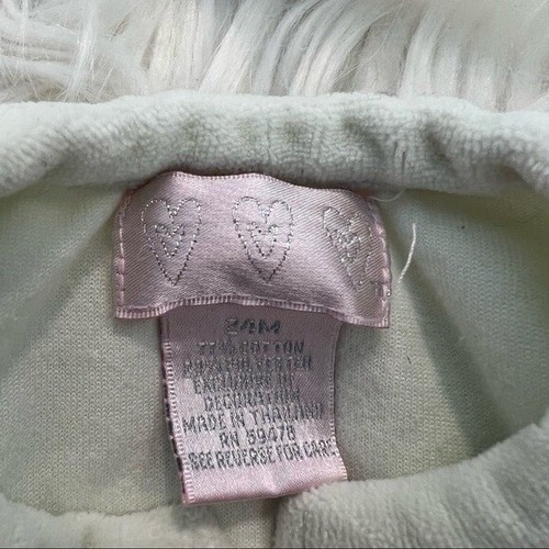 Toddler Girls Sz 24 Months Fleece Top Mint Green Pink Cute Embroidered Full Zip - Picture 6 of 8