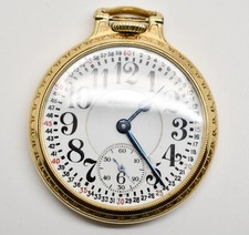 1939 Hamilton 21 Jewel Railroad Grade OpenFace Gold Filled Pocket Watch WATCH242