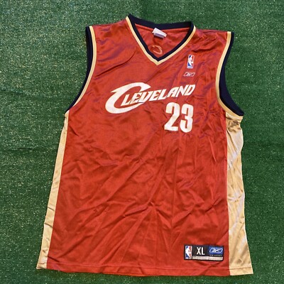 Vintage CLEVELAND CAVALIERS NBA Reebok #23 LEBRON JAMES Mesh