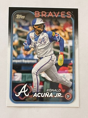 2024 TOPPS RONALD ACUNA JR. #1 OUTFIELD ATLANTA BRAVES BASEBALL