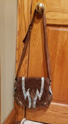El vaquero bag Made in Italy Fringe Boho Brown Gold Shoulder Bag