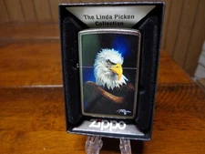 LINDA PICKEN BALD EAGLE ZIPPO LIGHTER MINT IN BOX