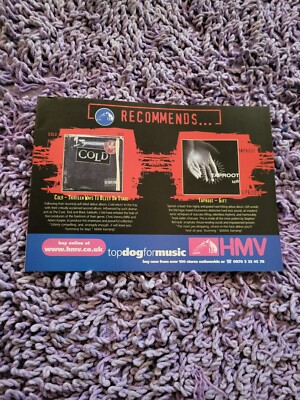TPGM56 WERBUNG 5X8 HMV EMPFIEHLT - KALT: DREIZEHN MÖGLICHKEITEN AUF DER BÜHNE ZU BLUTEN