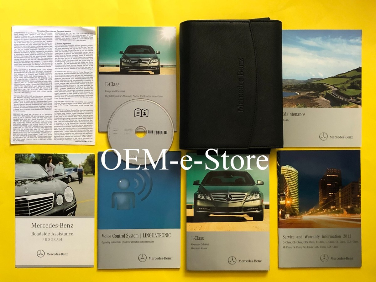 2013 Mercedes E350 E550 Coupe Convertible Owners Manual + Digital