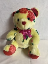 SUGAR LOAF FLORAL SITTING BEAR PLUSH STUFFED TOY 11"