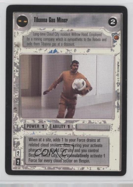 1997 Star Wars CCG: Cloud City Expansion Tibanna Gas Miner (Light) #TGMI gl9-image
