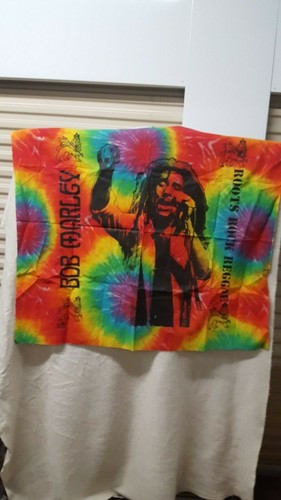 Bob Marley Reggae Wall Tapestry Vintage 90s Tie Dye Nickry VTG Jamaica Deadstock