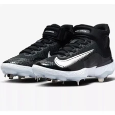 Nike Alpha Huarache Elite 4 Mid Metal Baseball Cleats DJ6520-001 Mens Size 7.5