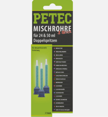 PETEC 98603 Mixing Nozzles Cartridge Nozzle Dual Cartridge Dual Syringes 3 Pcs