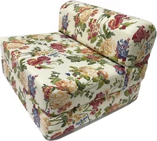 Sleeper Chair Folding Foam Beds, Portable Foldable Bed 6x32x70 Big Rose