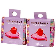 Heart Inflatable Cup Holder Floating Drink Holder for Pool Beach Bath Party
