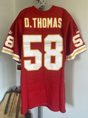 選手支給品！Puma Kansas City Chiefs チーフス 1999 1999 Puma Authentic Derrick Thomas Home Jersey 40th Ann Kansas