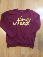 Whatcha Need Mens Sweatshirt Size Medium ALLWENEED Embroidered/ Burgandy