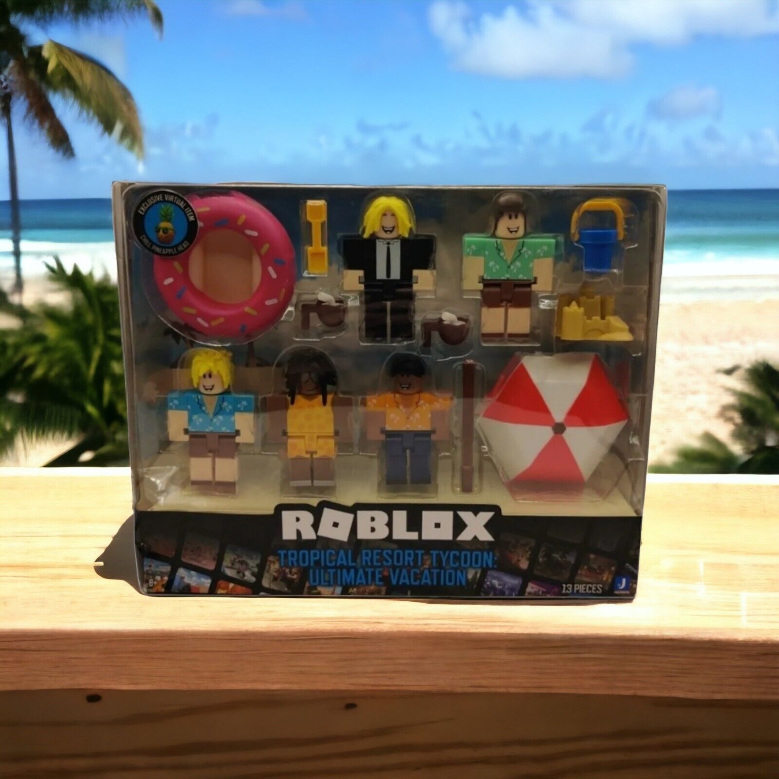 ROBLOX ActionFigure TROPICAL RESORT TYCOON ULTIMATE VACATION Pineapple Head NEW